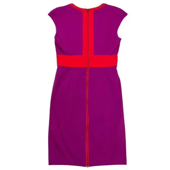 Narciso Rodriguez Design Nation Purple Red Knit Fitted Shift Dress Size XS - Picture 2 of 7